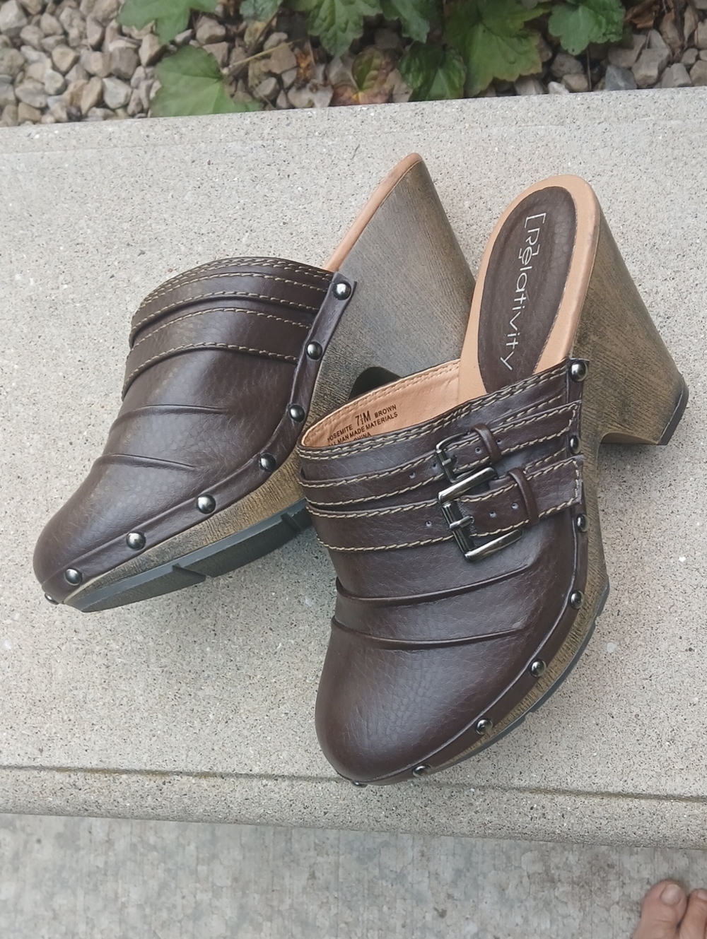 Relativity vintage-style platform clogs Sz 7.5 M - Picture 9 of 12